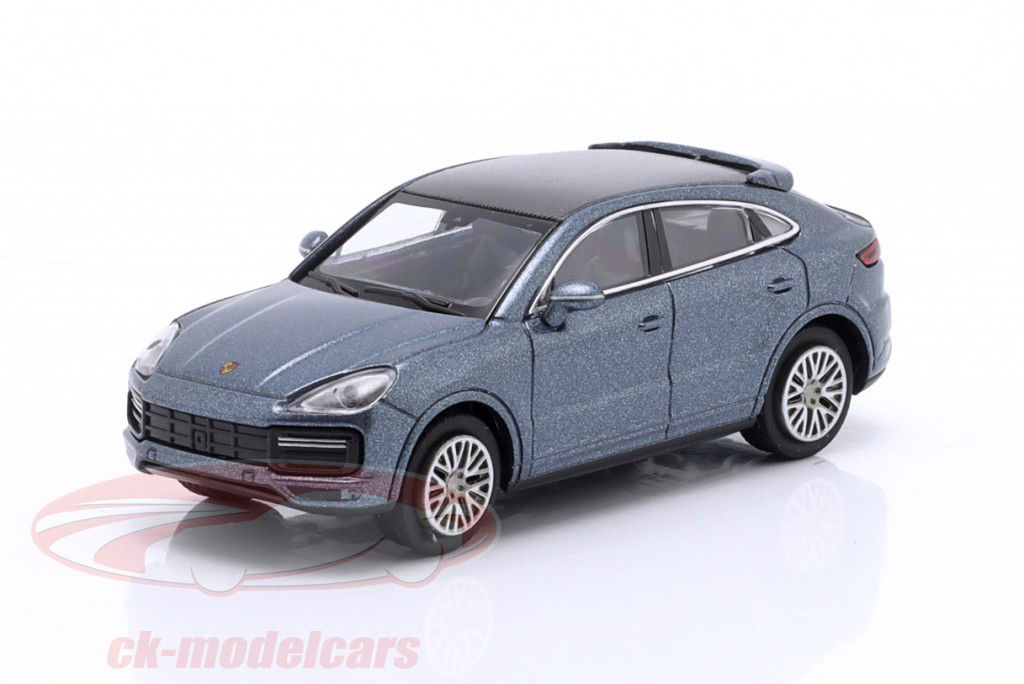 Porsche Cayenne Turbo Coupe Year 2019 blue metallic 1:87 Minichamps