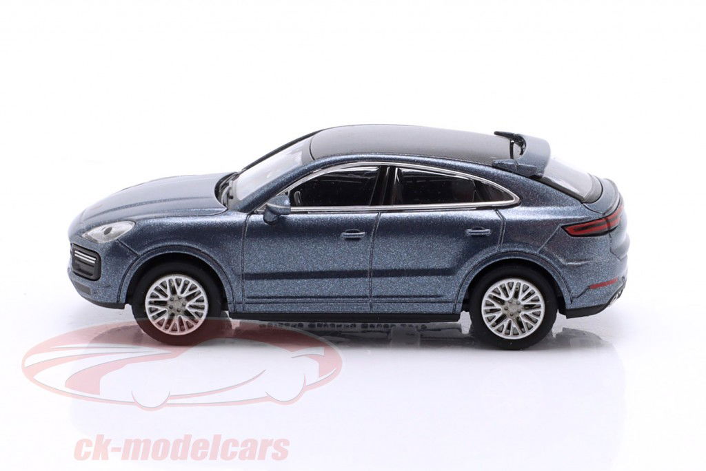 Porsche Cayenne Turbo Coupe Year 2019 blue metallic 1:87 Minichamps