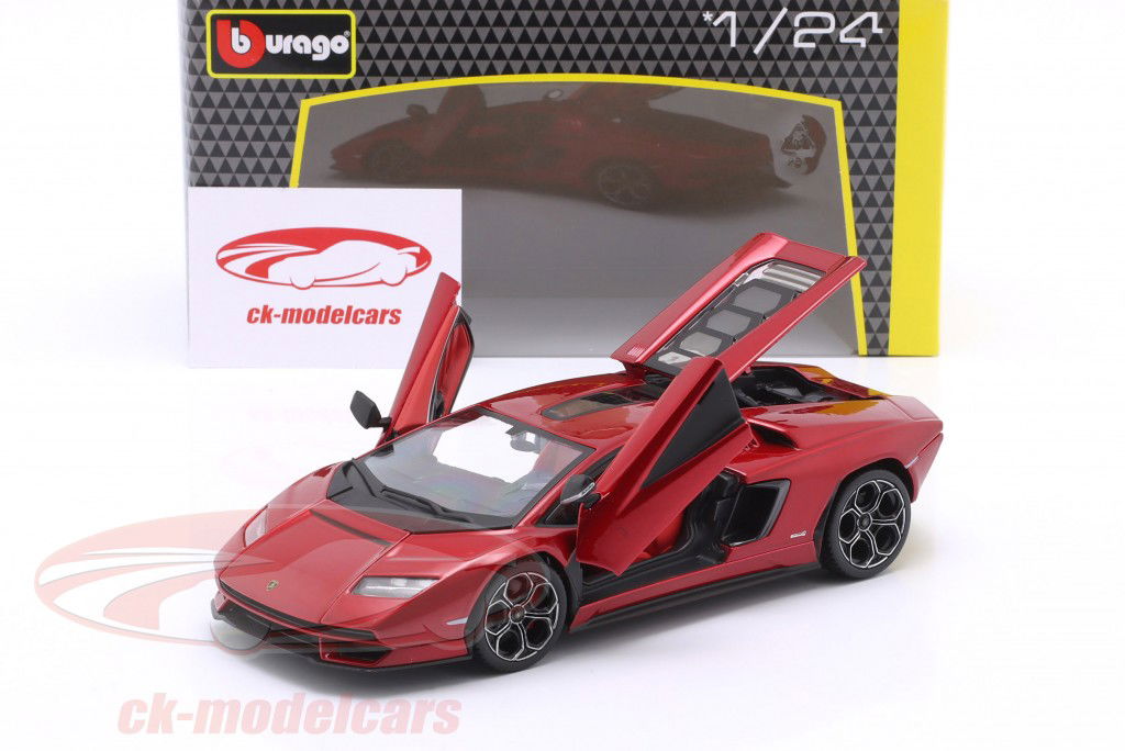 Lamborghini Countach LPI 800-4 Byggeår 2021 rød 1:24 Bburago