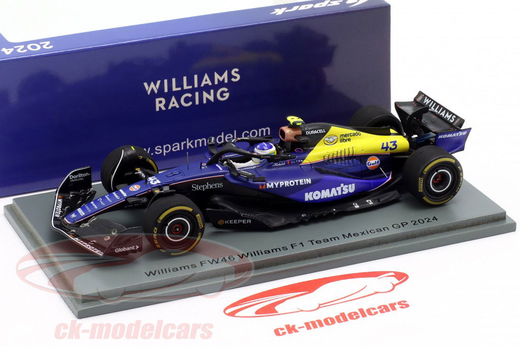 Spark 1:43 Franco Colapinto Williams FW46 #43 Mexico GP