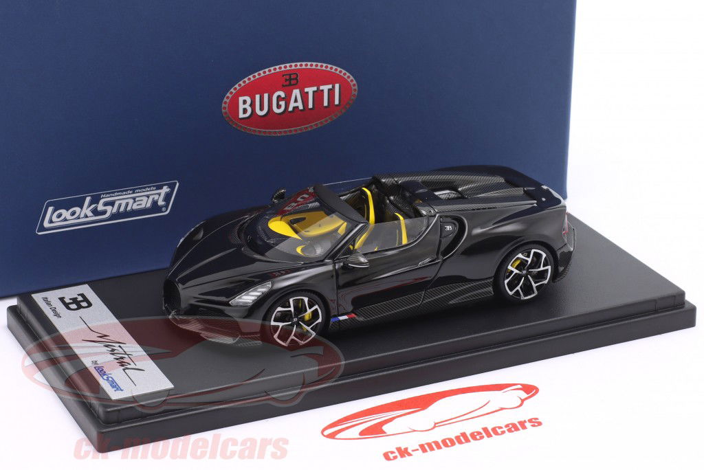 Bugatti W16 Mistral Byggeår 2022 sort 1:43 LookSmart