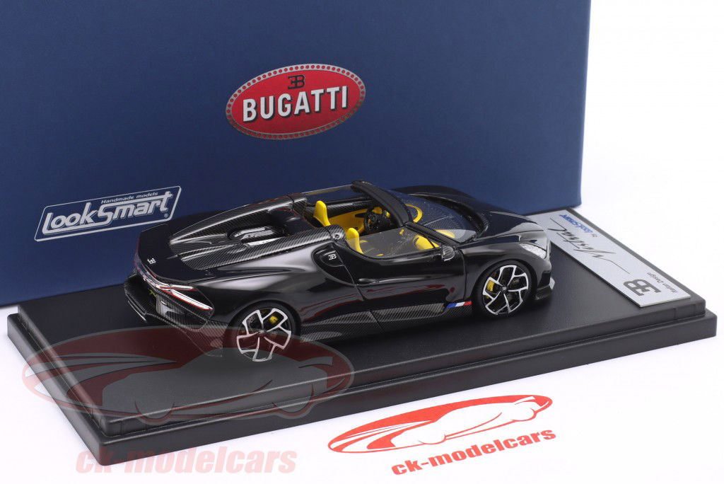 Bugatti W16 Mistral Byggeår 2022 sort 1:43 LookSmart