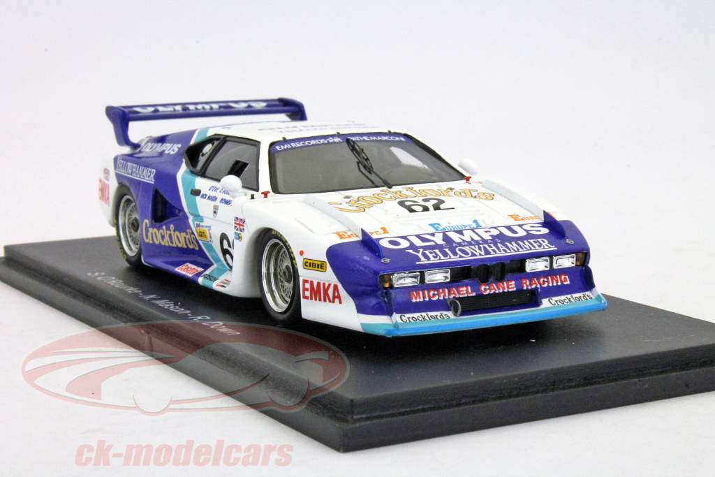 BMW M1 N° 62 24h LeMans 1982 O'Rourke / Mason / Bas Spark 1:43