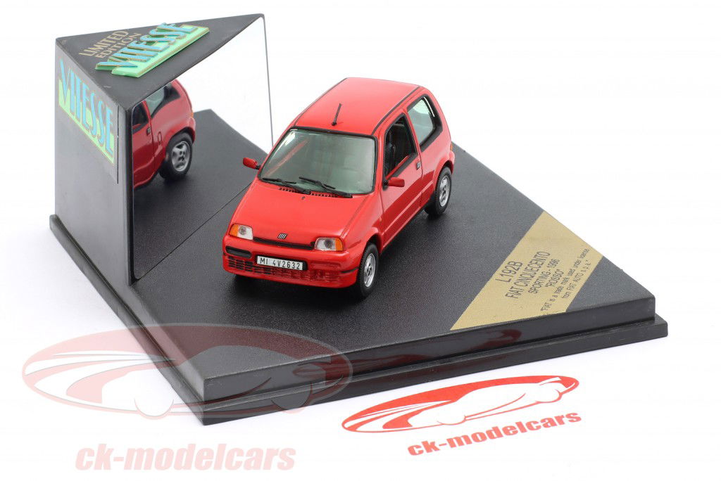Fiat Cinquecento Byggeår 1996 rød 1:43 Vitesse