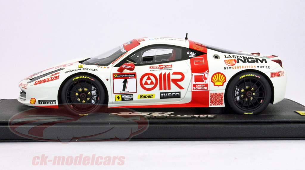 Ferrari 458 Challenge #1 2012 Team Rosso Corsa white 1:18 BBR