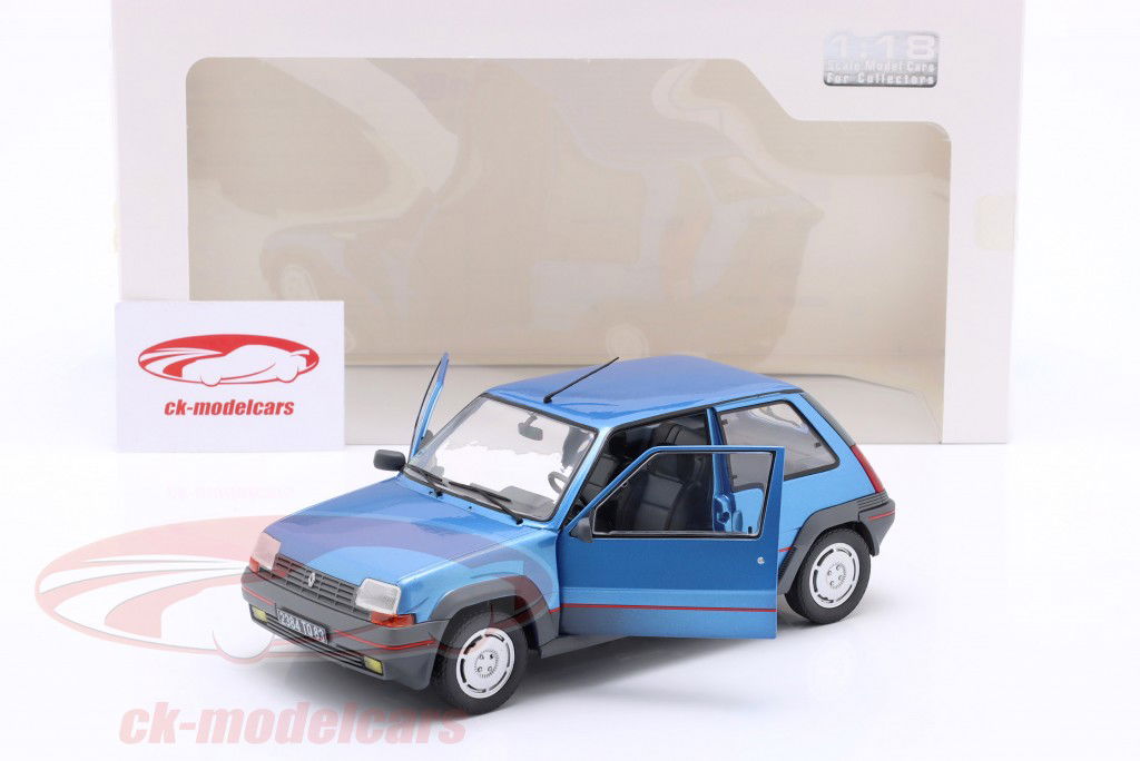 Renault 5 GT Turbo MK1 Byggeår 1985 Alpine blå 1:18 Solido