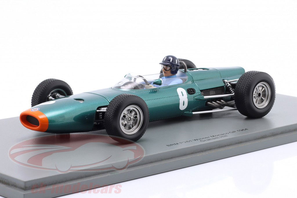 Graham Hill BRM P261 #8 winnaar Monaco GP formule 1 1964 1:18 Spark