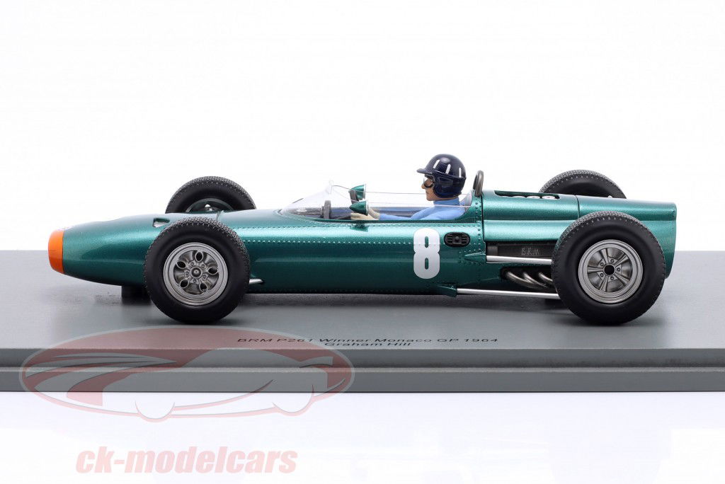 Graham Hill BRM P261 #8 winnaar Monaco GP formule 1 1964 1:18 Spark