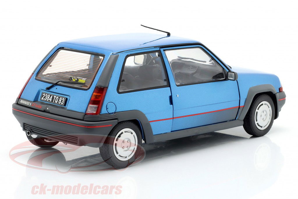 Renault 5 GT Turbo MK1 Byggeår 1985 Alpine blå 1:18 Solido