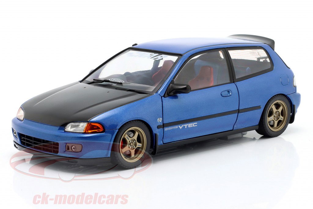Honda Civic (EG6) Ano de construção 1991 azul cobalto 1:18 Solido