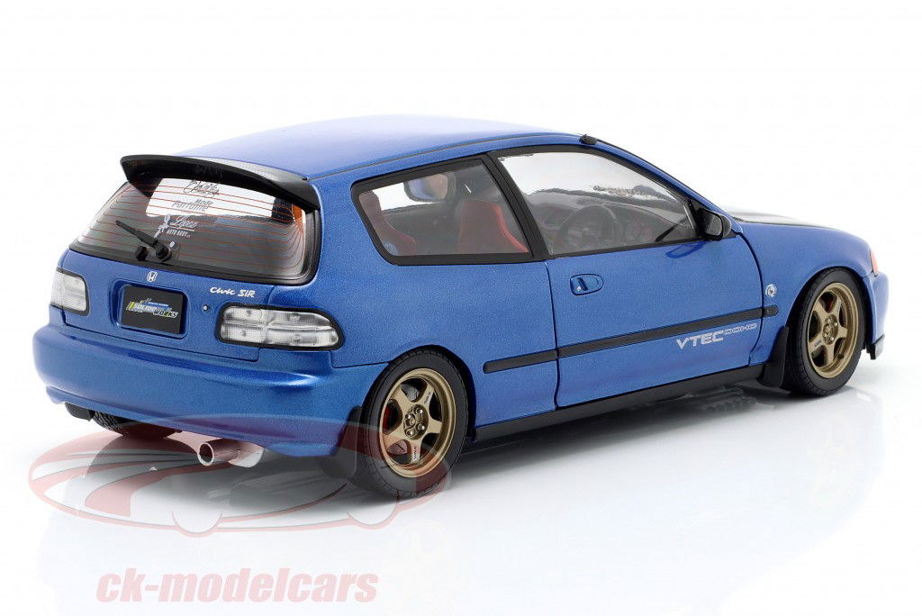 Honda Civic (EG6) Año de construcción 1991 azul de cobalto 1:18 Solido
