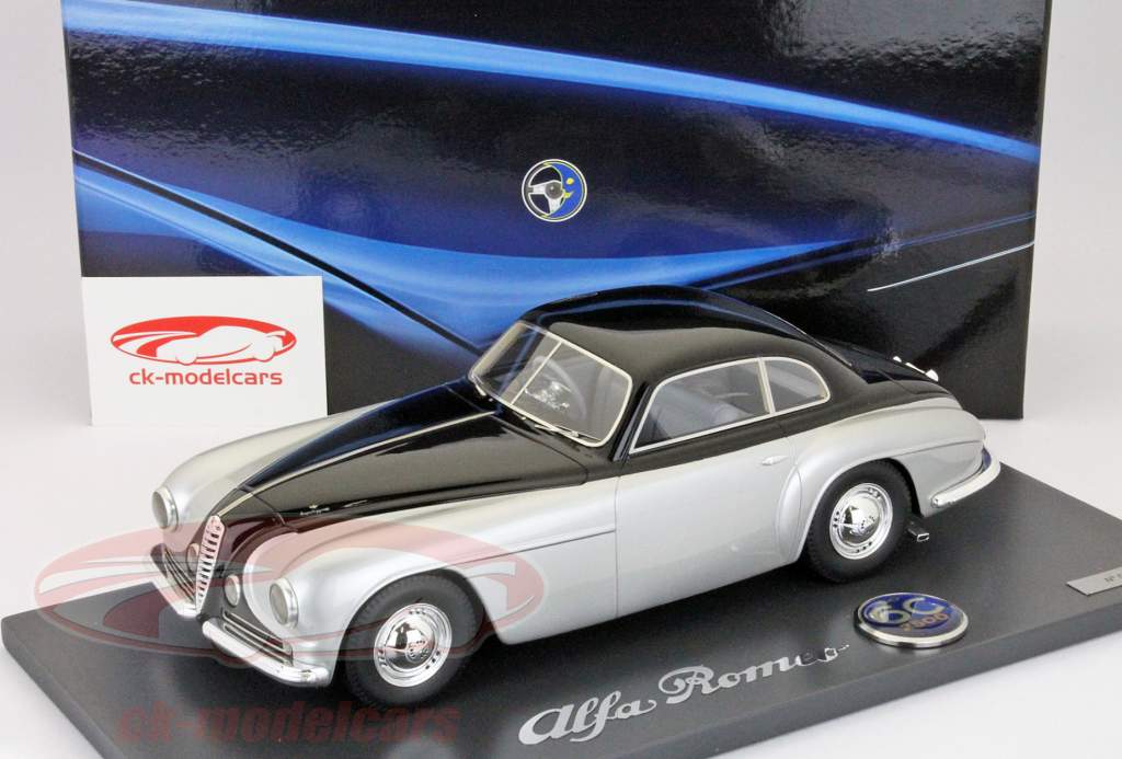 Alfa Romeo 6C 2500 SS Villa d'Este Baujahr 1951 silber - schwarz 1:18 BBR
