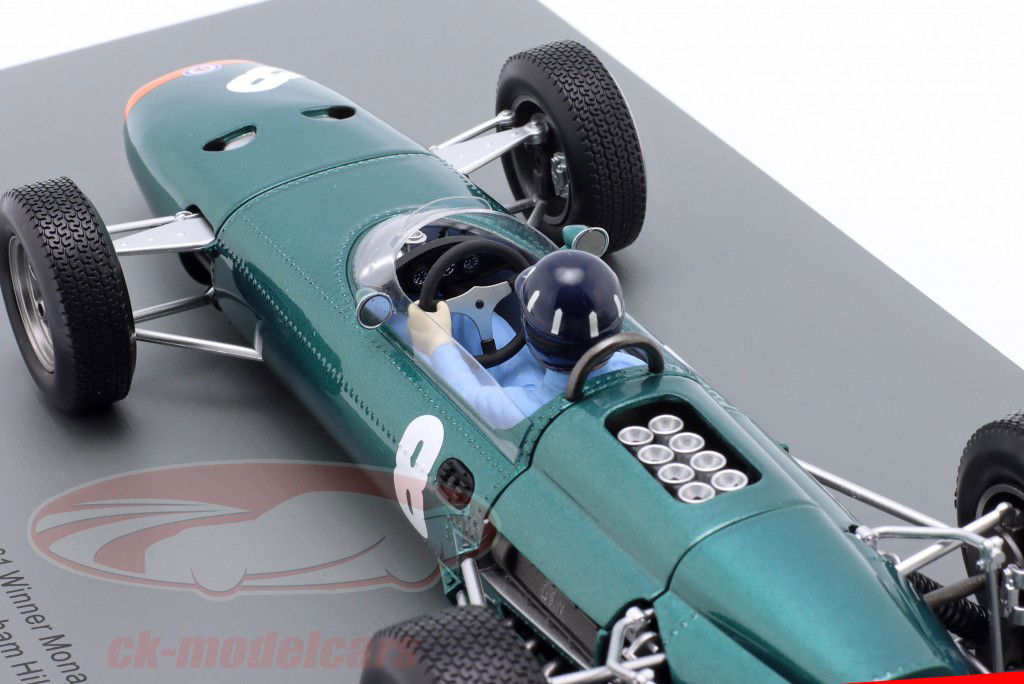 Graham Hill BRM P261 #8 gagnant Monaco GP formule 1 1964 1:18 Spark