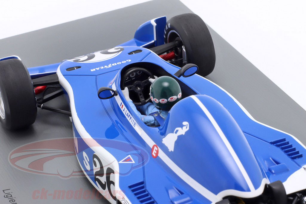 Jacques Laffite Ligier JS5 #26 3rd Belgium GP Formula 1 1976 1:18 Spark