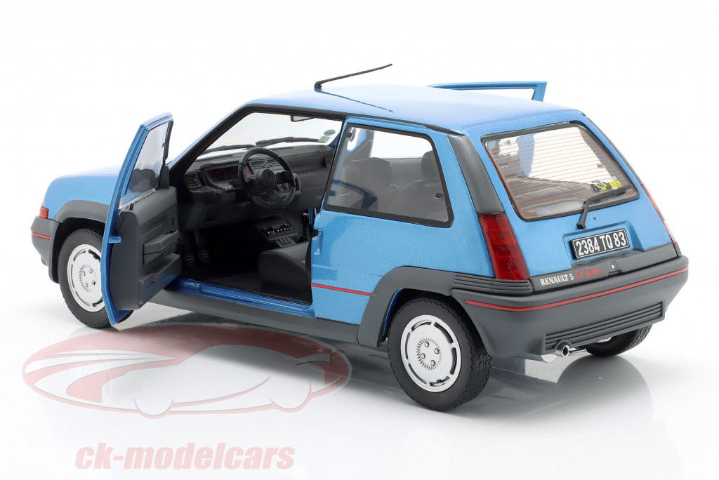 Renault 5 GT Turbo MK1 Byggeår 1985 Alpine blå 1:18 Solido