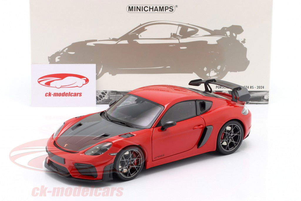 Porsche Cayman GT4 RS 魏斯阿赫套件 2024 红色的 1:18 Minichamps