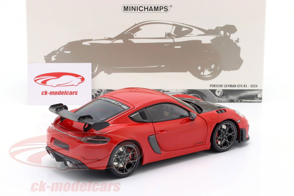 Porsche Cayman GT4 RS 魏斯阿赫套件 2024 红色的 1:18 Minichamps