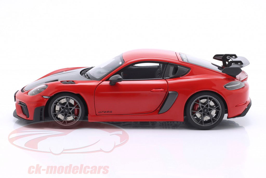 Porsche Cayman GT4 RS 魏斯阿赫套件 2024 红色的 1:18 Minichamps