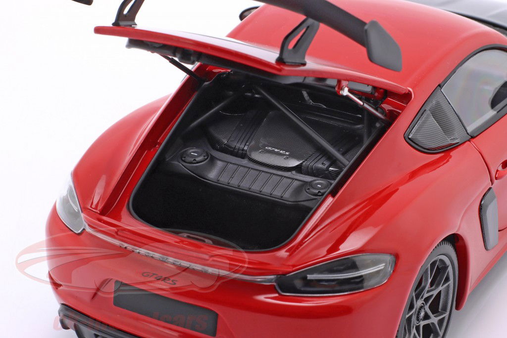 Porsche Cayman GT4 RS 魏斯阿赫套件 2024 红色的 1:18 Minichamps