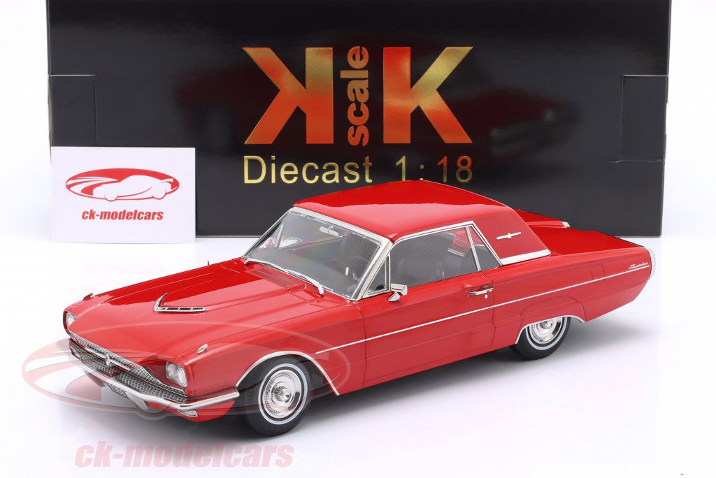 Ford Thunderbird Hardtop Coupe Bouwjaar 1966 rood 1:18 KK-Scale