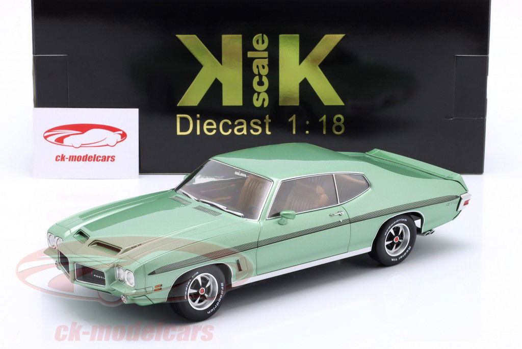 Pontiac LeMans GTO year 1972 light green metallic 1:18 KK-Scale