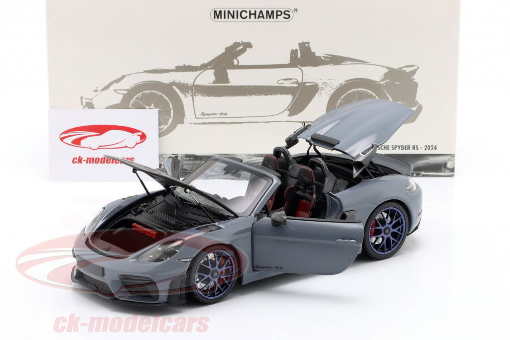 Porsche 718 Spyder RS Пакет Вайссах Год постройки 2024 серый 1:18 Minichamps