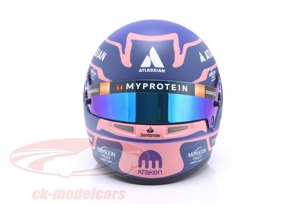 Alexander Albon #23 Atlassian Williams Racing Formula 1 Team 2025 helmet 1:2 Bell