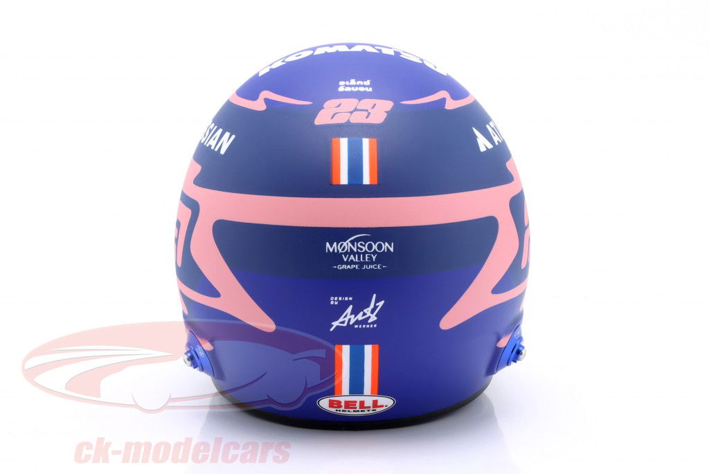 Alexander Albon #23 Atlassian Williams Racing Formula 1 Team 2025 helmet 1:2 Bell