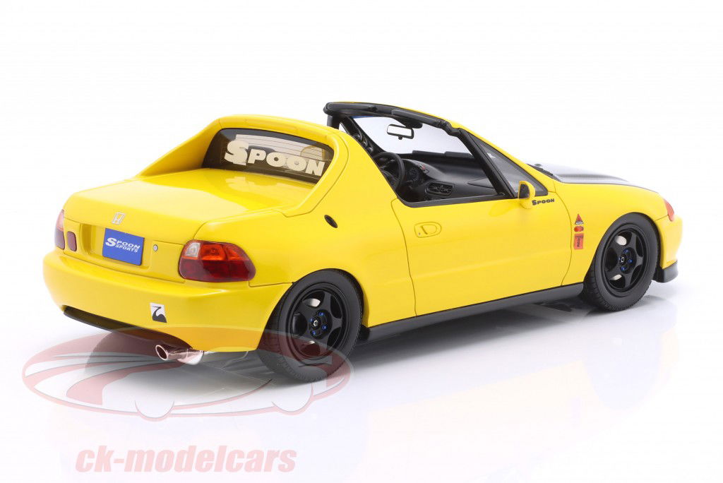 Honda Civic Del Sol Spoon Byggeår 1996 føniks gul 1:18 OttOmobile