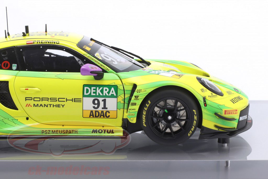 保时捷 911 GT3 R #91 获胜者 Hockenheim DTM 冠军 2023 Preining 1:18 Minichamps
