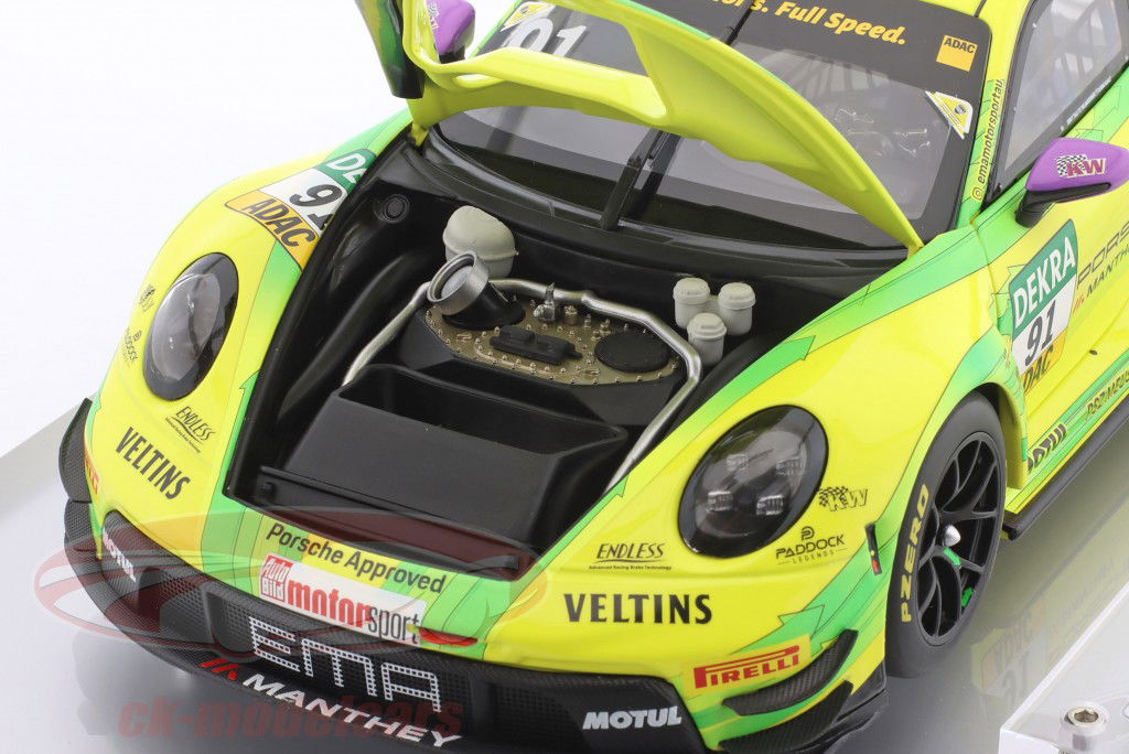 Porsche 911 GT3 R #91 Победитель Хоккенхайма, чемпион DTM 2023 года, предварительный этап 1:18 Minichamps