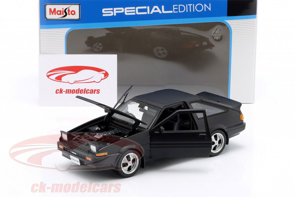 Toyota Sprinter Trueno AE86 Byggeår 1979 kedelig sort 1:24 Maisto