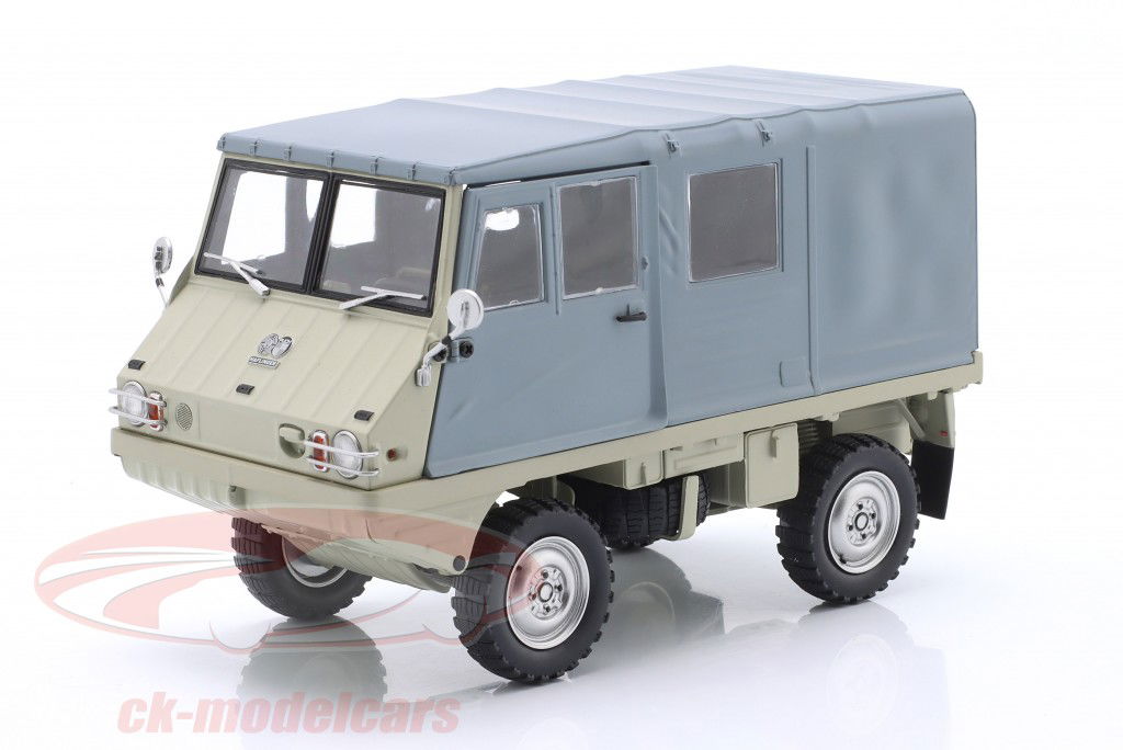 Steyr-Puch Haflinger 4x4 bege / cinza 1:18 Schuco