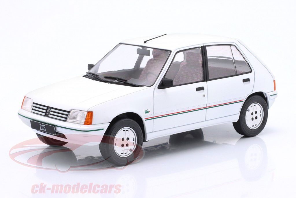 Peugeot 205 year 1984 Lacoste white 1:18 ModelCar Group