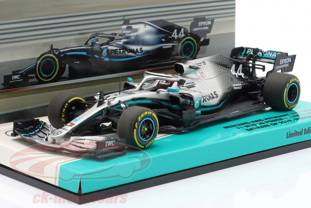 L. Hamilton Mercedes-AMG F1 W10 #44 vincitore Bahrain GP formula 1 Campione del mondo 2019 1:43 Minichamps