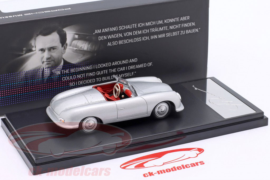 Porsche 356 Nr. 1 Roadster Anno di costruzione 1948 argento 1:43 Welly