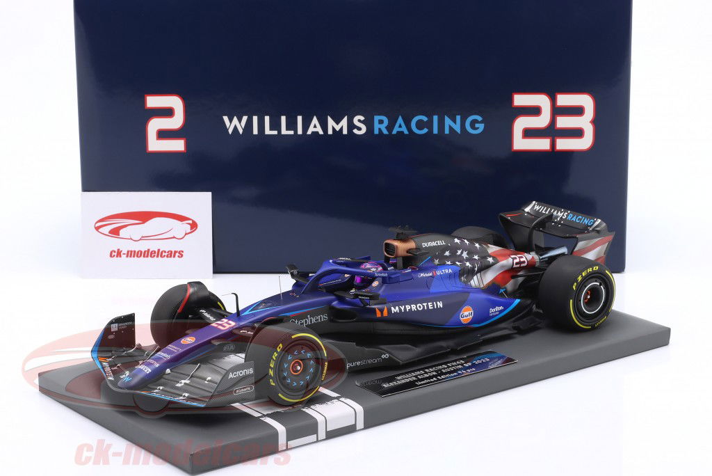 Alex Albon Williams FW45 #23 9e USA GP formule 1 2023 1:18 Minichamps