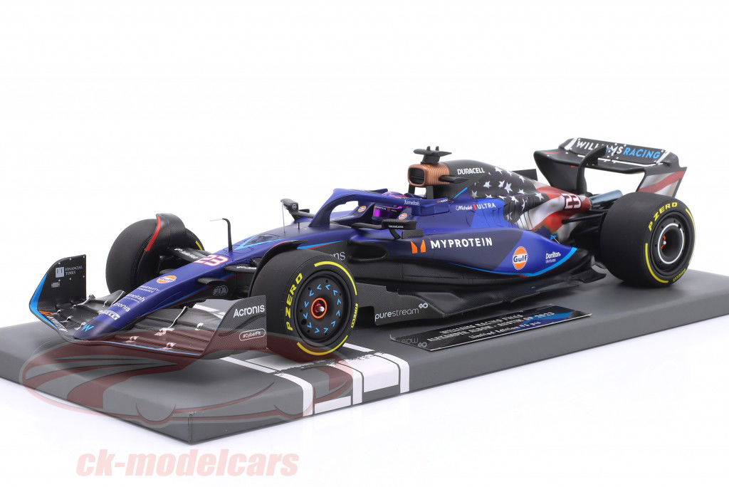 Alex Albon Williams FW45 #23 9e USA GP formule 1 2023 1:18 Minichamps