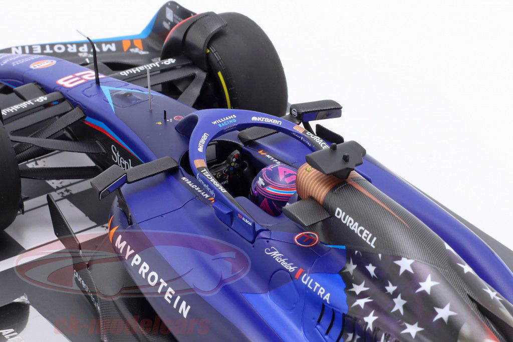 Alex Albon Williams FW45 #23 9º EUA GP fórmula 1 2023 1:18 Minichamps