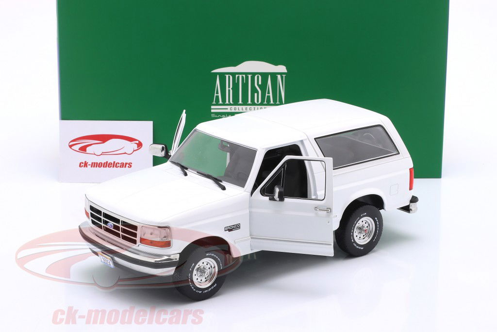 Ford Bronco XLT Année de construction 1993 Oxford blanc 1:18 Greenlight