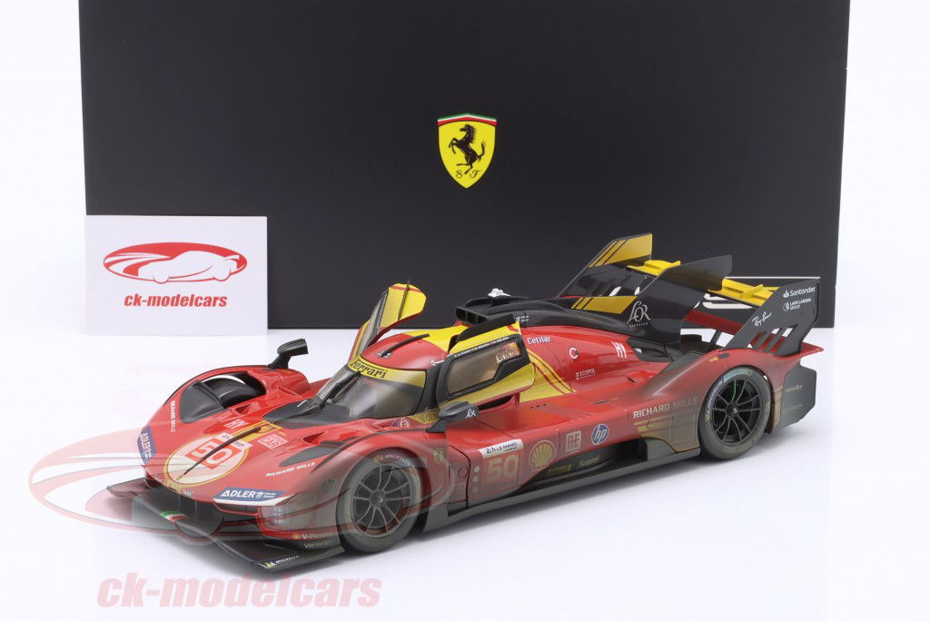 Ferrari 499P Dirty Version #50 勝者 24h LeMans 2024 AF Corse 1:18 Bburago