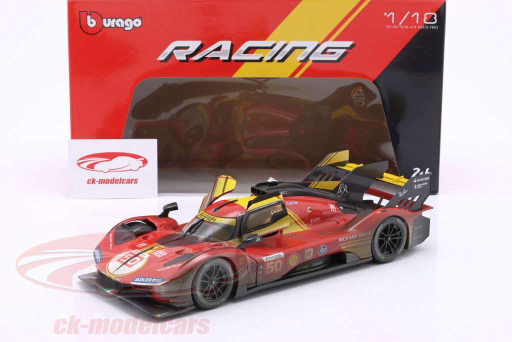 Ferrari 499P Dirty Version #50 vinder 24h LeMans 2024 AF Corse 1:18 Bburago