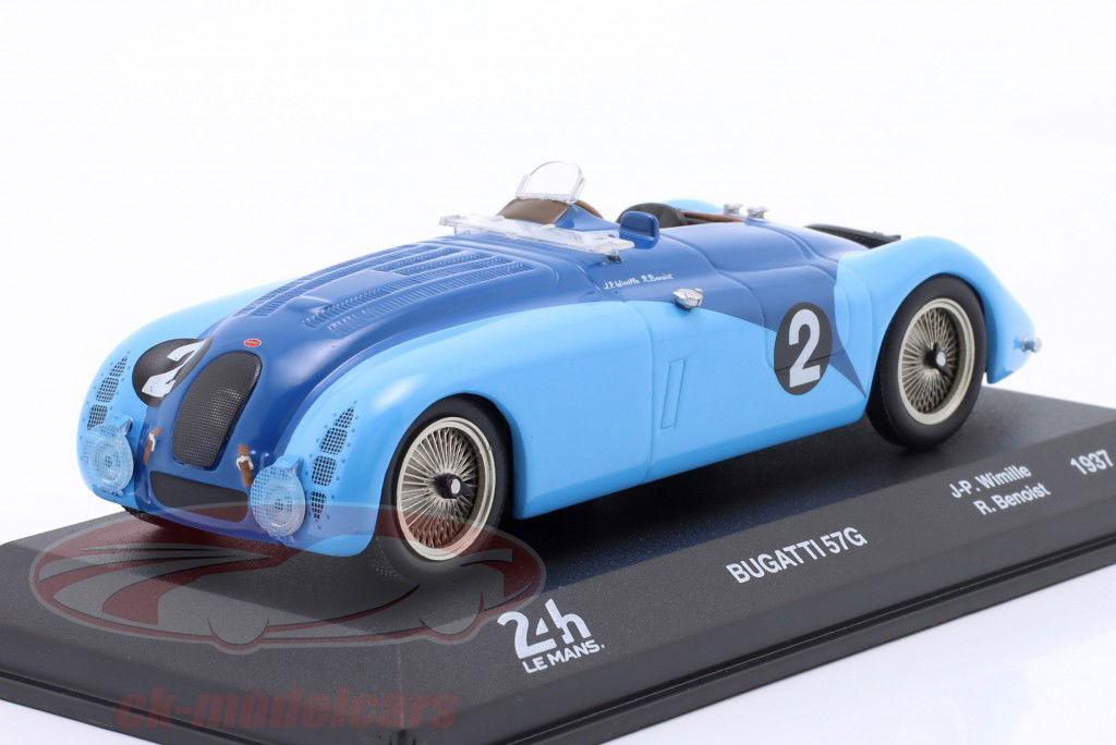 Bugatti 57G #2 vinder 24h LeMans 1937 Wimille, Benoist 1:43 Altaya