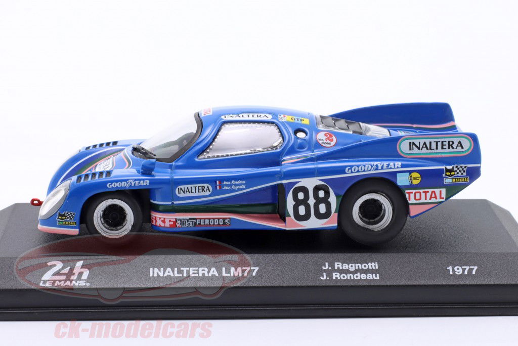 Inaltera LM77 #88 winnaar GTP 24h LeMans 1977 Rondeau, Ragnotti 1:43 Altaya