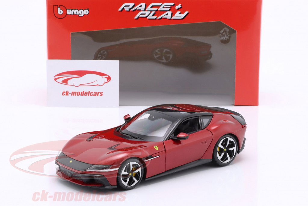 Ferrari 12Cilindri Byggeår 2024 mørkerød metallisk 1:24 Bburago