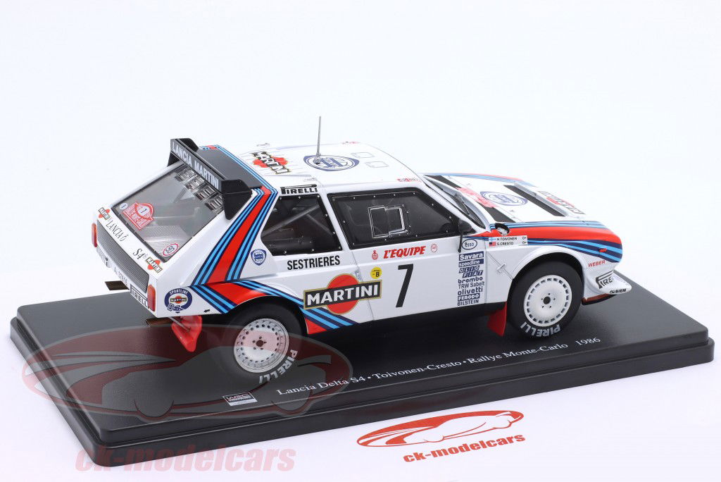 Lancia Delta S4 #7 winnaar Rallye Monte Carlo 1986 Toivonen, Cresto 1:24 Altaya