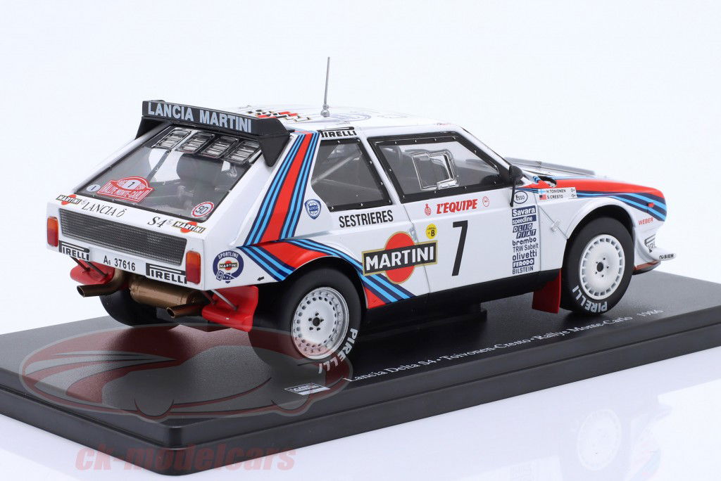 Lancia Delta S4 #7 winnaar Rallye Monte Carlo 1986 Toivonen, Cresto 1:24 Altaya