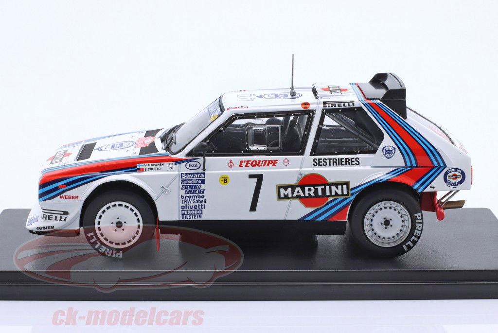 Lancia Delta S4 #7 ganhador Rallye Monte Carlo 1986 Toivonen, Cresto 1:24 Altaya
