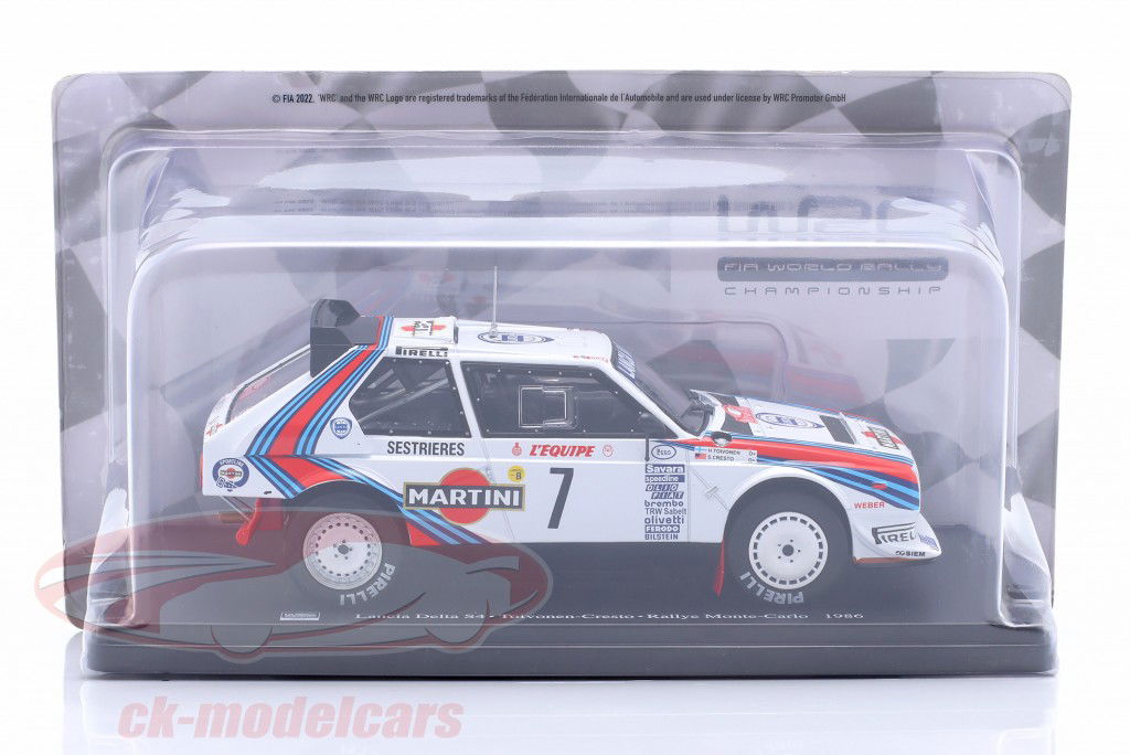 Lancia Delta S4 #7 ganhador Rallye Monte Carlo 1986 Toivonen, Cresto 1:24 Altaya