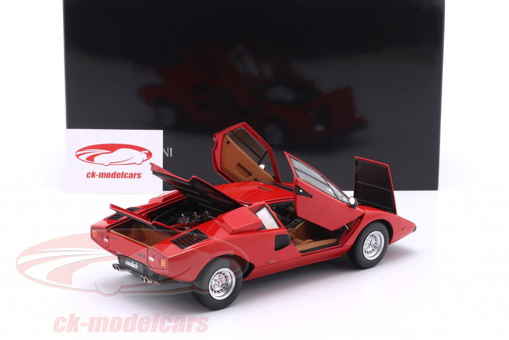 Lamborghini Countach LP 400 Byggeår 1974 rød 1:18 Kyosho